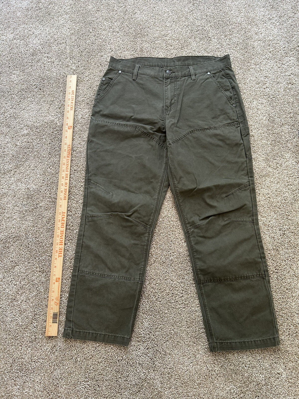 Harley Davidson Mens Green Riding Pants Size 36x30 10… Gem