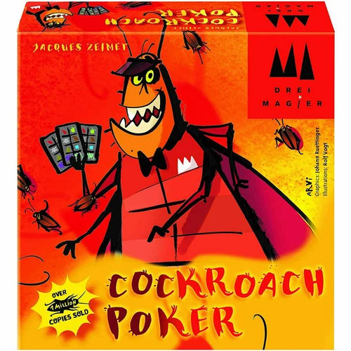 Cockroach Poker Fun Bluffing Card Game - Coiled Spring