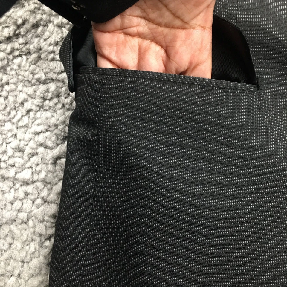 Blazer Marc Ecko Para Hombre Talla 42R Clásico 2 Botones Corte y Coser Bolsillos Cuello Muescas Foto 3 de 4