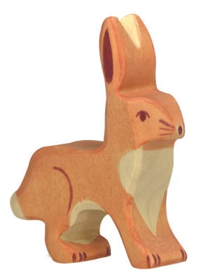 HASE Ohren hoch von Holztiger Häschen Kaninchen Holzhase Osterhase Holz NEU