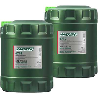 2x 10L FANFARO FF6719 O.E.M. 5W-30 Leichtlauf Motoröl Motorenöl API SN ACEA C3