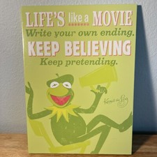 Disney The Muppets “Rainbow Connection” Kermit the Frog Wall Art -  11” x8” 