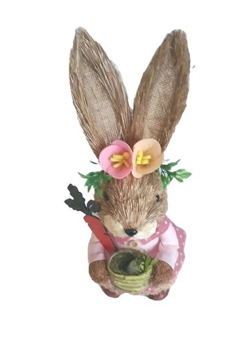 Decorative Ornament Rabbit Made Of Straw Lightweight Home Goods Decor - Afbeelding 5 van 7