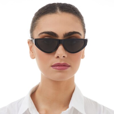 Puma Women's PU0316S Black Full Rim Lightweight Outdoor Cat Eye Sunglasses
