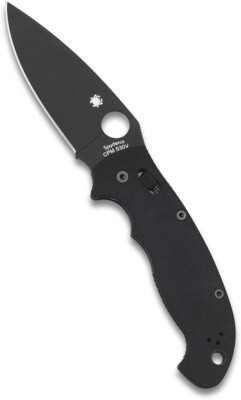 Spyderco Manix 2 XL Black G-10 Blade 3.85'' Plain Edge Folding Pocket Knife