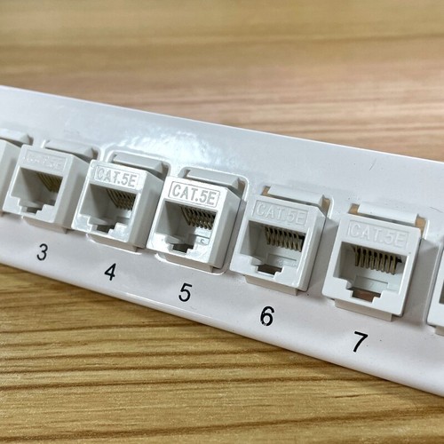 Ethernet Patch Panel CAT5e 10 Port RJ45 Wall & Rack Mount Keystone Jack Module - Photo 4/8
