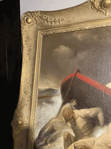 1921 Painting by Szentagotay after Benczur 43 x 31 inch framed -'Paranormal Man' - Picture 4 of 14