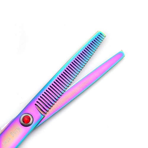 7 inch Pro. PET GROOMING Shears Cutting+Thinning+curved shears+steel comb sets - Picture 21 of 79