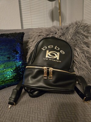 BRAND NEW w/Tags! Bebe Black Kayla Small Backpack