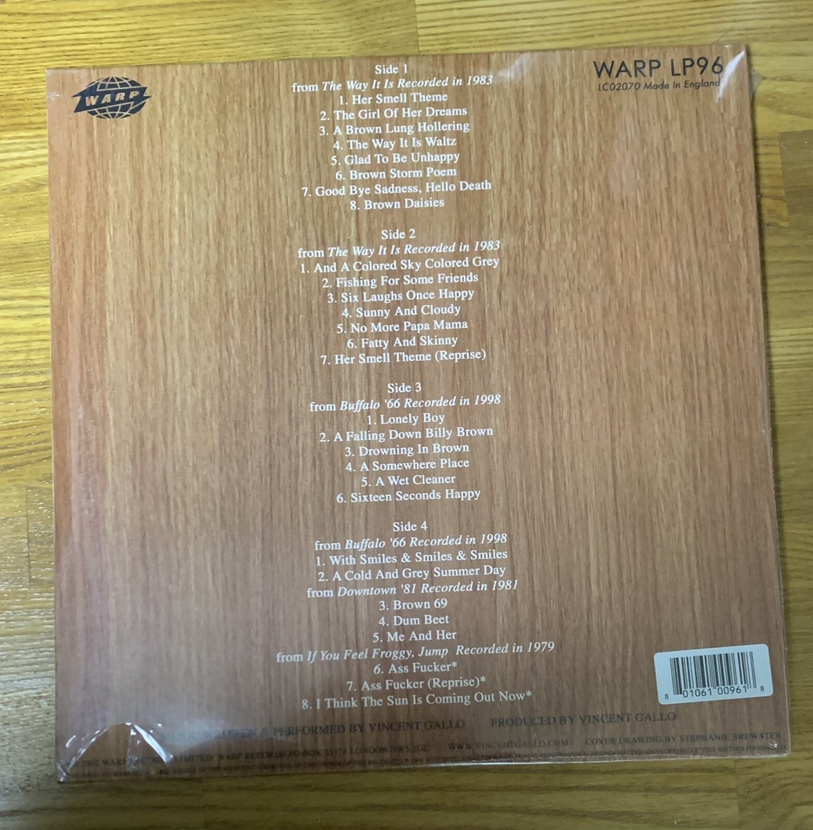 洋楽 VINCENT GALLO so sad WARP RECORDINGS So Sad | Vincent Gallo | Warp Records