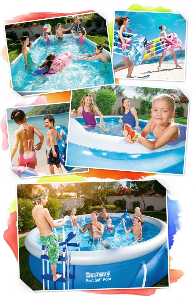 BESTWAY 3 in 1 Frame Pool Gartenpool Schwimmbecken mit Filterpumpe 366 x 76 cm - Bild 2 von 4