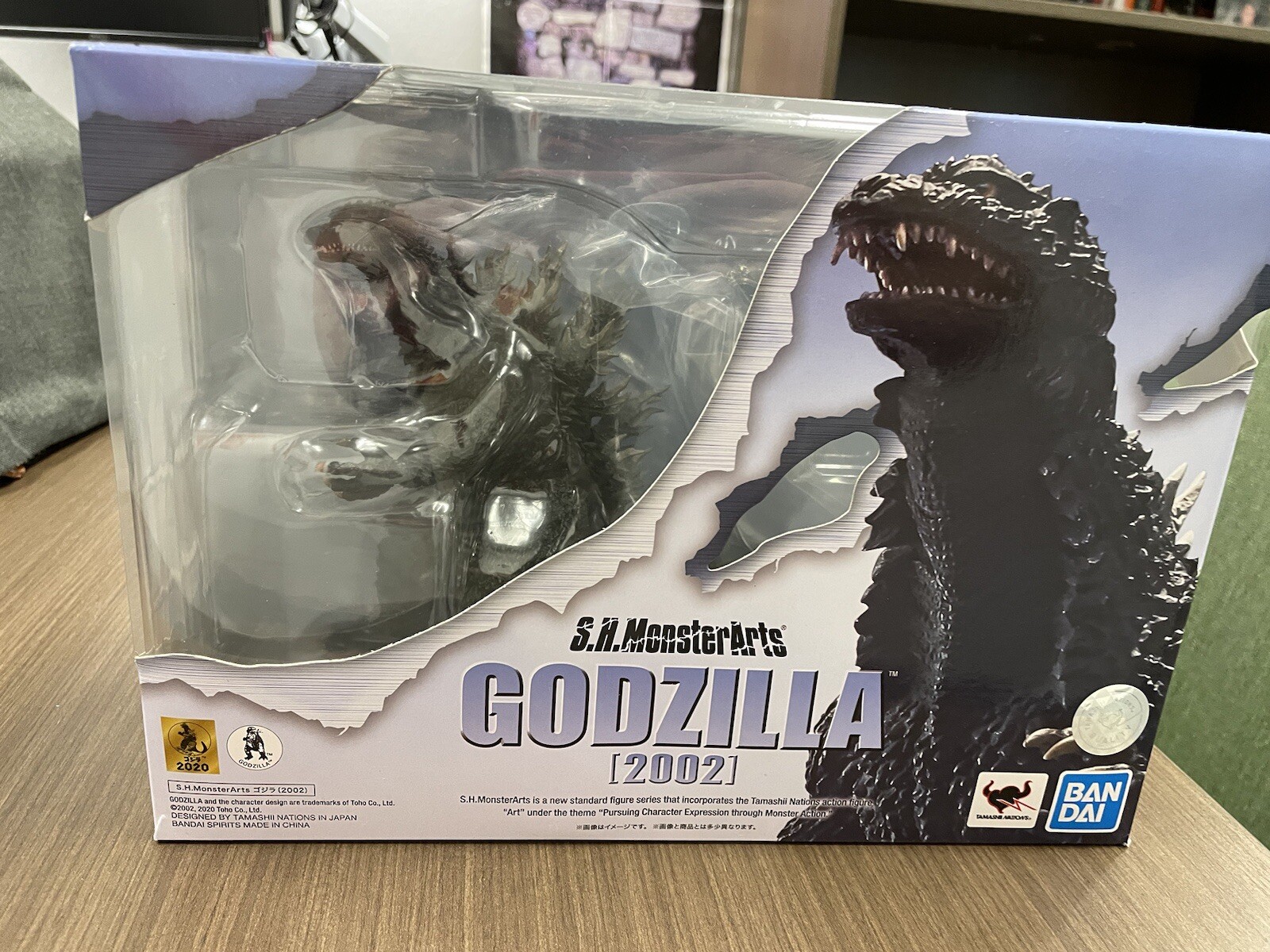 Bandai SH MonsterArts Godzilla 2002 First Release Action Figure