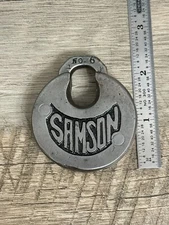 Vintage Antique Old Samson US Padlock Lock No Key READ