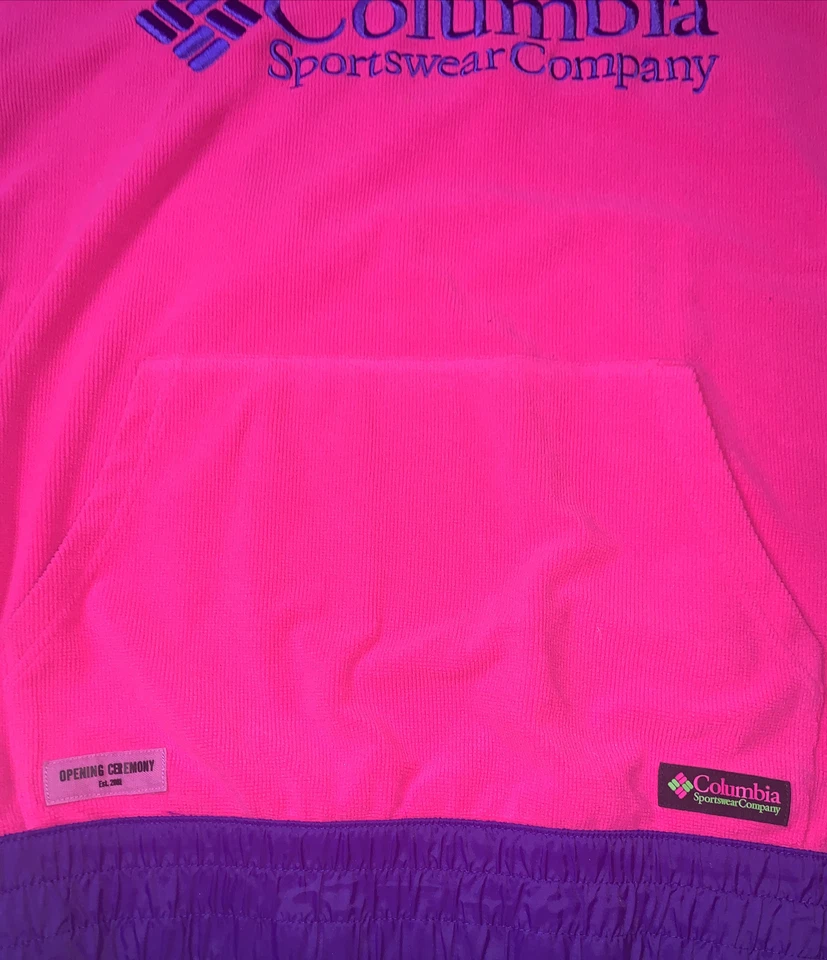 Preowned- Vintage Opening Ceremony x Columbia 80’s Graphic Logo Hoodie Mens (M) - Imagem 3 de 4