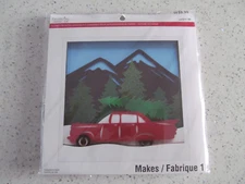 Recollections Christmas Scenic Car Paper Layering Kit Mountains Forest Art Card