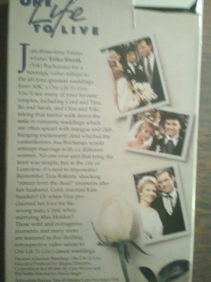 DAYTIME TV SOAPS ONE LIFE TO LIVE DAYTIME'S GREATEST WEDDINGS  VHS .. - Image 3 of 4