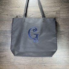 Thirty One Jewell Around Town Tote City, Charcoal Pebble, Polka Dot Interior "G"