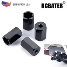 RCBATER 5mm - 7mm Wheel Hub Extension Adaptor +10mm For RC WPL 1/10 D12 on SCX24