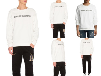 PIERRE BALMAIN ICONIC LOGO SWEATSHIRT JUMPER SWEATER HOODY PULLI PULLOVER 52