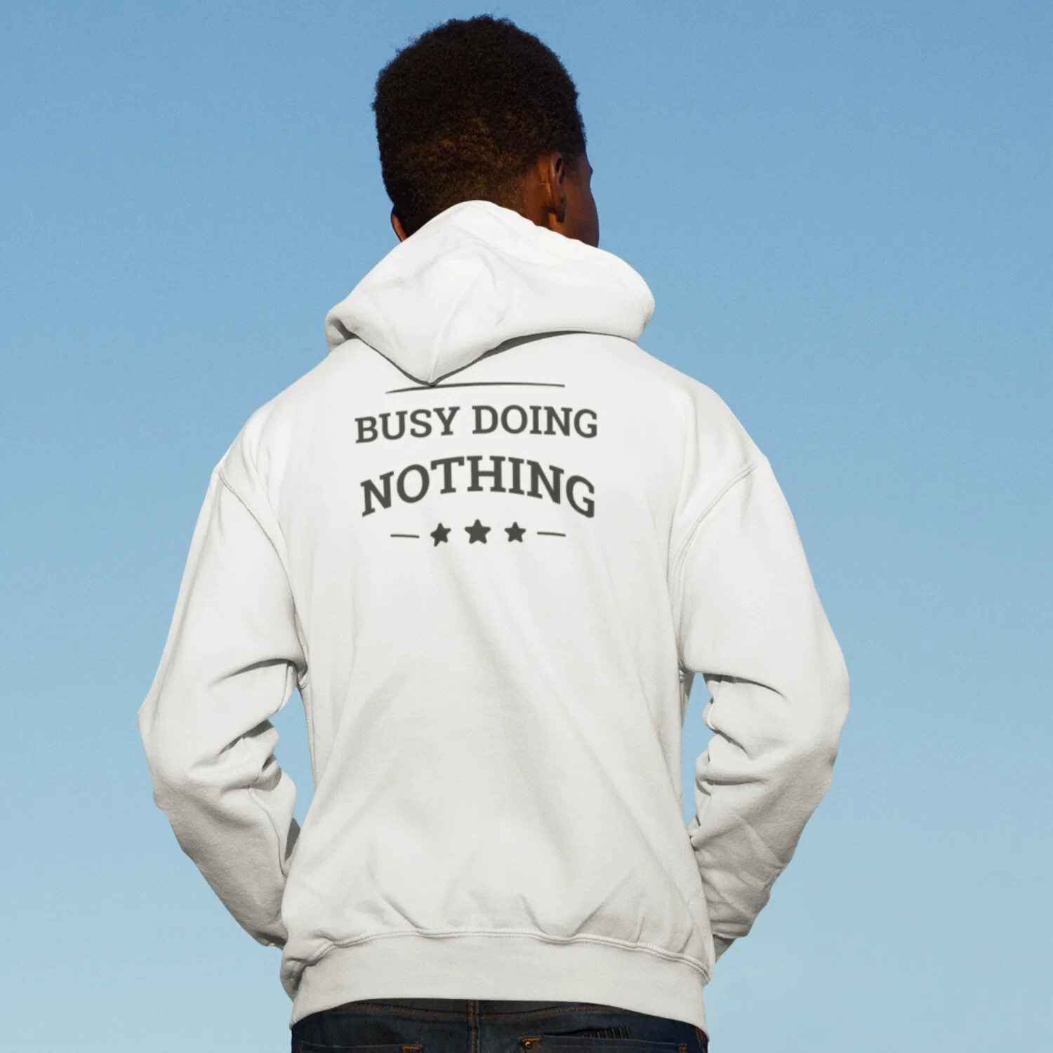 Stylish Kyloug Men's Classic Fit Hoodie with Trendy Back Print Text–Fast Fashion