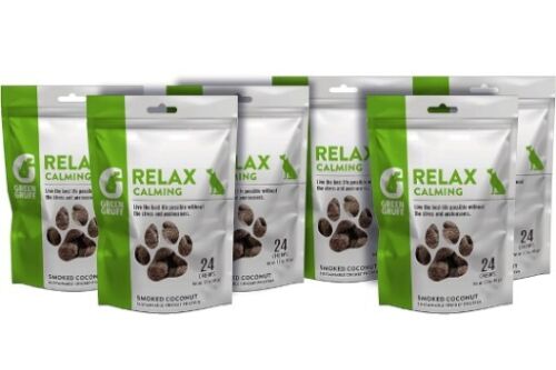 Green Gruff Calming Chews for Dogs - Organic Calming Dog Supplement 6 PACK