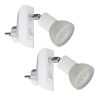 2x LED Steckdosenlicht Nachtlicht weiß  5  Watt LED Leuchtmittel Trango 11-246