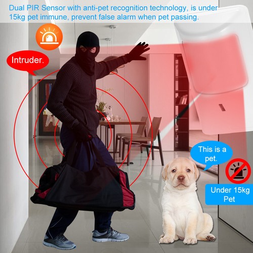 Anti-Pet PIR Motion Sensor Wired Alarm Dual Infrared Detector Pet Immune Q5K7 - Picture 8 of 12