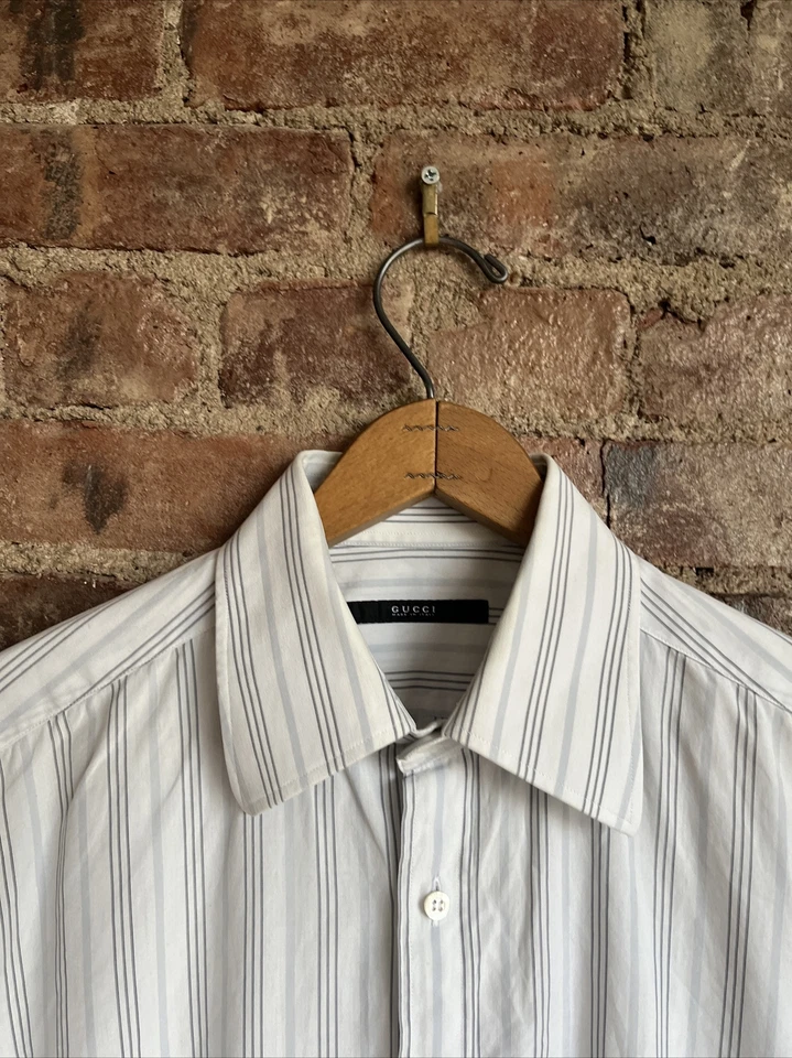 Vintage Gucci Men's Dress Shirt, Tom Ford Era, Sz 15.5/39 - Image 2 of 4