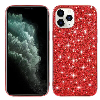 For iPhone 16 15 14 13 12 11 XR 8 Bling Glitter Shockproof Hard Back Case Cover