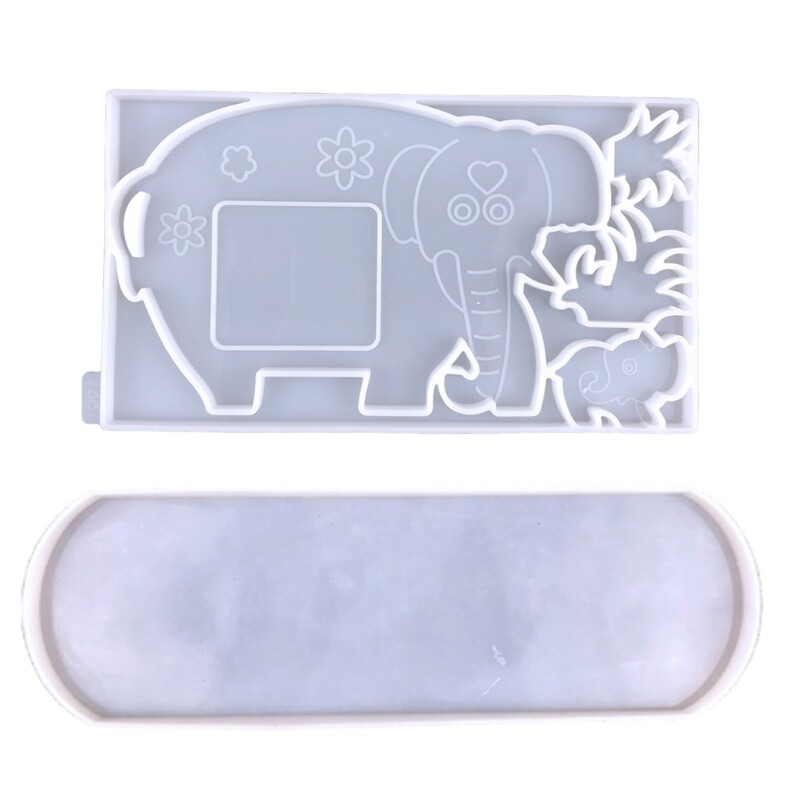 Epoxy Resin Elephant Mold DIY Silicone Molds for Animal Statue Making Desktop