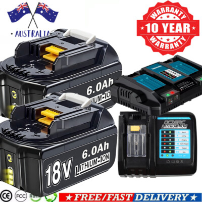 2-Pack 6.0Ah 18V Replacement Battery For Makita BL1850 – Longer Runtime For LXT Cordless Tools