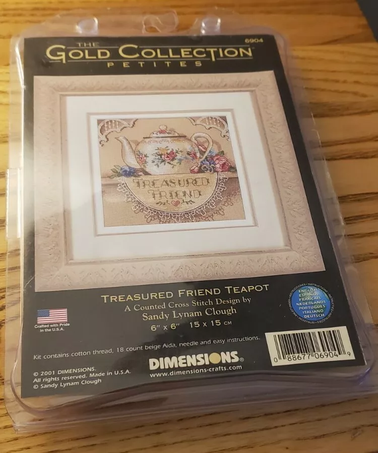 Cross Stitch Kit ~ Gold Collection Treasured Friend Flower & Lace