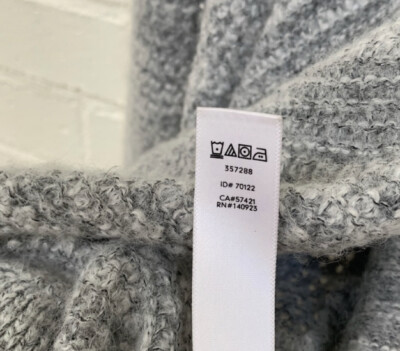 ニット LOFT Size XS Gray Alpaca Acrylic Waterfall Open Front Heathered
