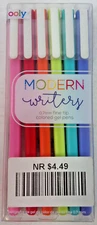 OOLY Set Of 6 Modern Writers Gel Pens 0.7mm Fine Tip BRAND NEW FREE SHIPPING