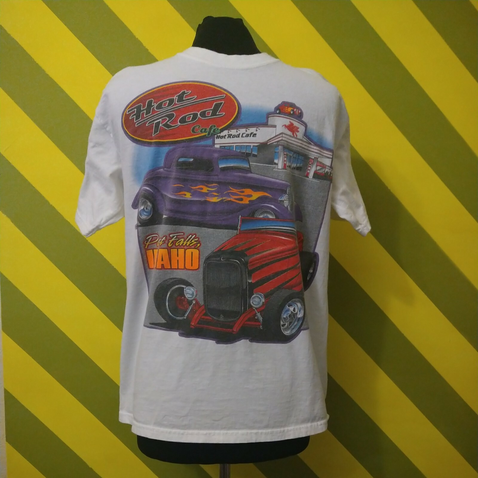 Vintage Gildan Car Show Shirt Hot Rod Cafe Medium M … Gem