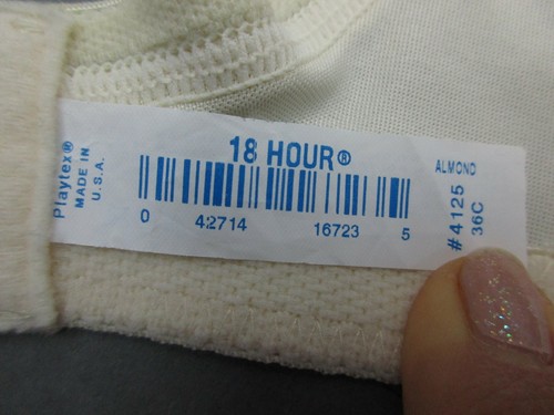 36C PLAYTEX 18 HOUR ALMOND WIRELESS UNPADDED BACK CLOSURE FULL COVERAGE BRA 3J - Picture 6 of 8