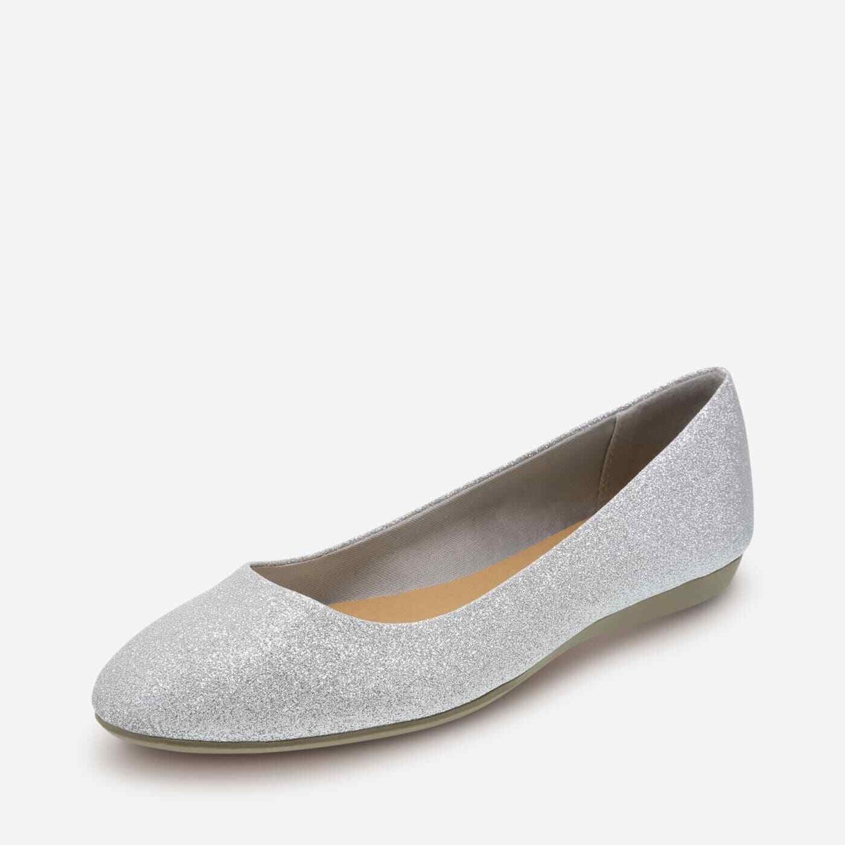Ballerines Plates American Eagle Fille - Taille 4,5, Paillettes Argentées Avec Nœud, Excellent état
