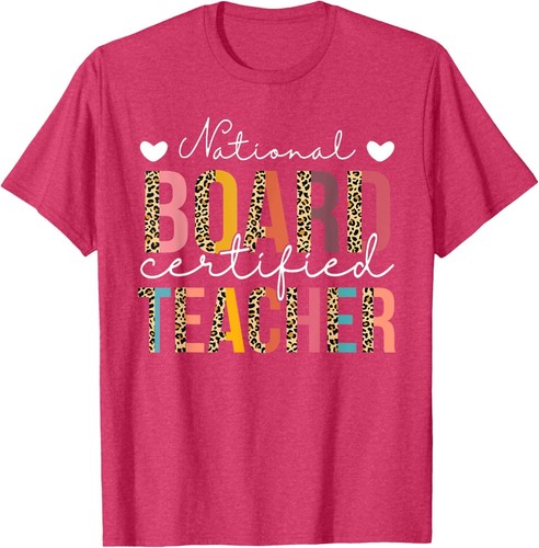 National Board Certified Teacher Leopard Teach Appreciation T-Shirt Hoodie - Picture 10 of 14