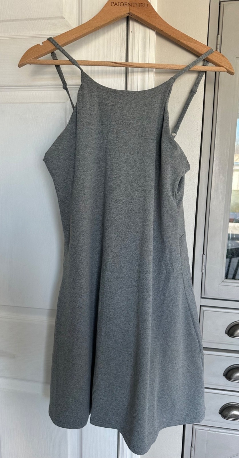 Girlfriend Collective Women's XXL Grey Naomi Workout Dress