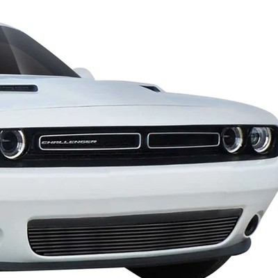 For Dodge Challenger 15-22 Overlay Main and Bumper Grille Set Black 8x6 mm