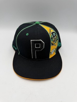 Vintage Pittsburgh Pirates BigBoy Gear Dual Fit Fitted Cap Black Yellow