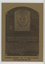1981-89 Metallic Hall of Fame Plaques 1981 Babe Ruth HOF 0aa