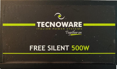Tecnoware ATX Netzteil Free Silent 500W Schwarz - Bulkversion ohne Netzkabel