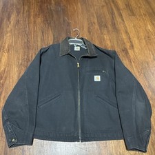 Vintage Carhartt 90 s Detroit JU1205 Unlined Jacket Rare Made In USA Size Mens L