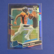 2023 Panini Donruss Optic Marvin Mims #231 Denver Broncos Rated Rookie Blue