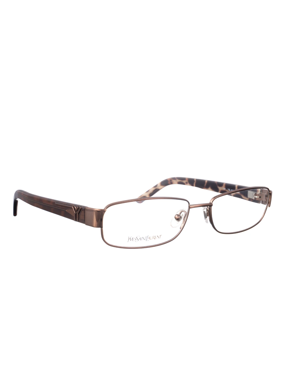Yves Saint Laurent 90s Brown Glasses with Animal Print