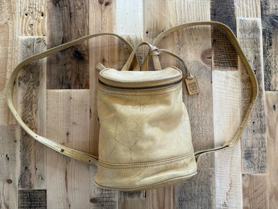 Light Yellow Frye Leather Medium Backpack Gently Used | eBay