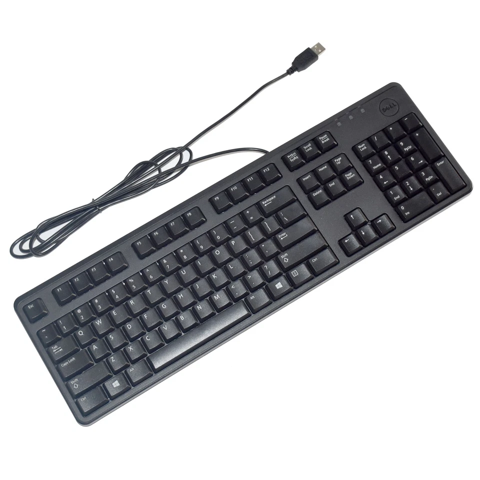 Dell KB212-B USB Wired 104-Key Quiet Ergonomic Keyboard Black C638N - Image 4 of 4