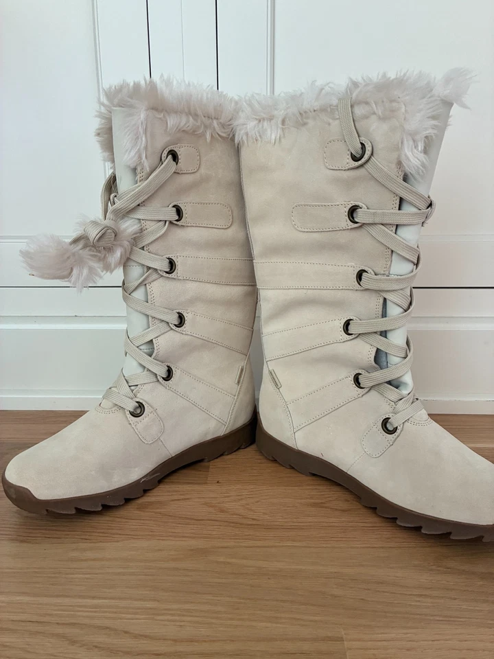 全新 Sporto GOJO 皮革防水冬季白色高筒靴 - 女式 10 码 — 第 3/4 张图片