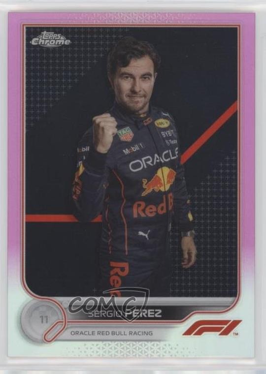 2022 Topps Chrome Formula 1 F1 Racers Pink Refractor 57/75 Sergio Perez #21 n0c